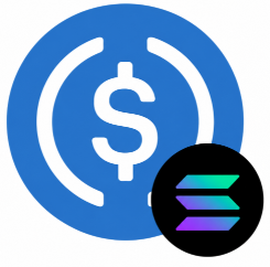 USD Coin on Solana logo